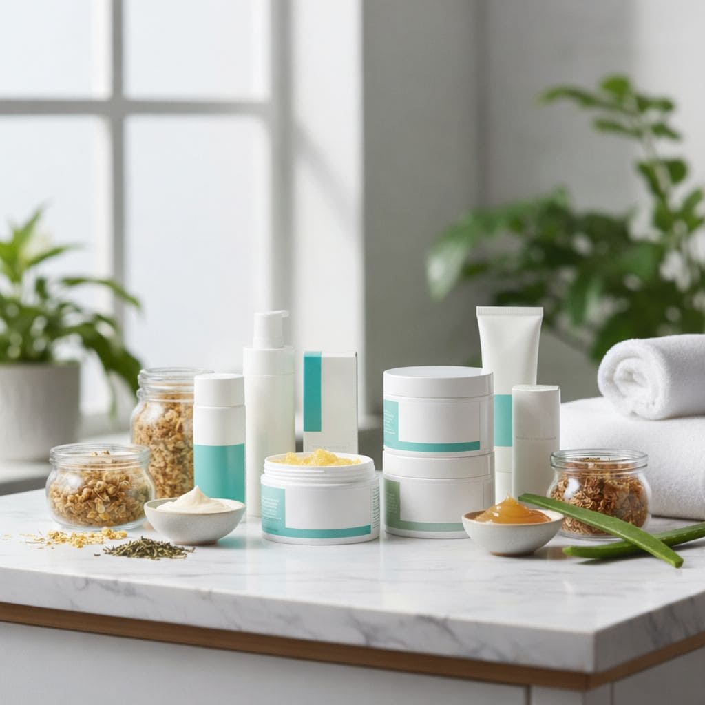 Línea completa de productos cosméticos y de depilación profesional .